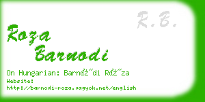 roza barnodi business card